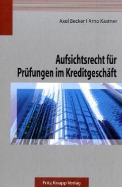 Cover Aufsichtsrecht für Prüfungen im Kreditgeschäft