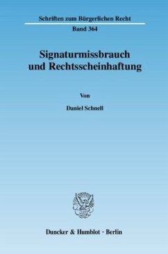 Cover Signaturmissbrauch und Rechtsscheinhaftung