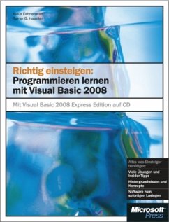 Richtig einsteigen: Programmieren lernen mit Visual Basic 2008, m. DVD-ROM - Fahnenstich, Klaus; Haselier, Rainer G.