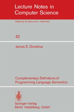 Complementary Definitions of Programming Language Semantics - Donahue, J. E.