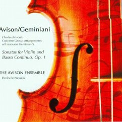 Sonatas For Violin And Basso - Avison Ensemble,The