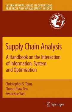 Supply Chain Analysis - Tang, Christopher S. / Teo, Chung-Piaw / Wei, Kwok-Kee (eds.)