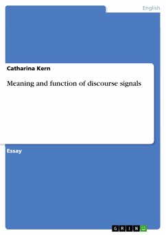 Meaning and function of discourse signals