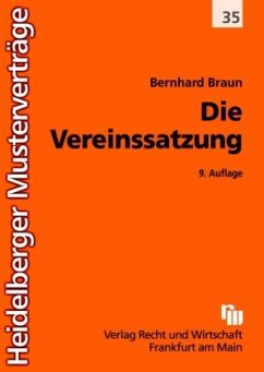 Cover Die Vereinssatzung