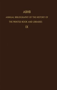 Annual Bibliography of the History of the Printed Book and Libraries - Vervliet