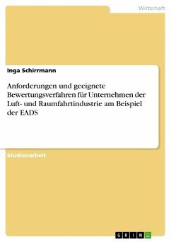 Anforderungen und geeignete Bewertungsverfahren für Unternehmen der Luft- und Raumfahrtindustrie am Beispiel der EADS - Schirrmann, Inga