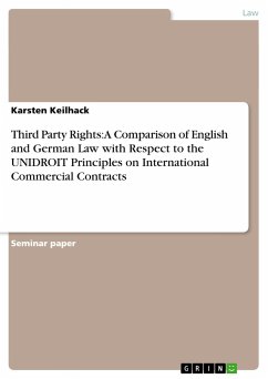 Third Party Rights: A Comparison of English and German Law with Respect to the UNIDROIT Principles on International Commercial Contracts - Keilhack, Karsten