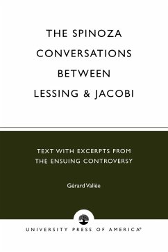 Cover Spinoza Conversations Between Lessing and Jacobi
