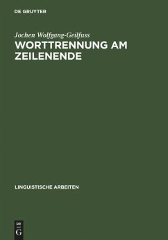 Worttrennung am Zeilenende - Geilfuß-Wolfgang, Jochen