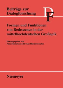 Formen und Funktionen von Redeszenen in der mittelhochdeutschen Großepik - Miedema, Nine Robijntje / Hundsnurscher, Franz (eds.)