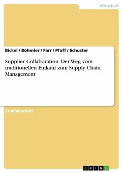 Supplier Collaboration. Der Weg vom traditionellen Einkauf zum Supply Chain Management - Bickel / Böhmler / Farr / Pfaff / Schuster
