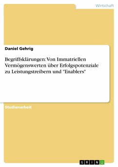 Begriffsklärungen: Von Immatriellen Vermögenswerten über Erfolgspotenziale zu Leistungstreibern und &quote;Enablers&quote;