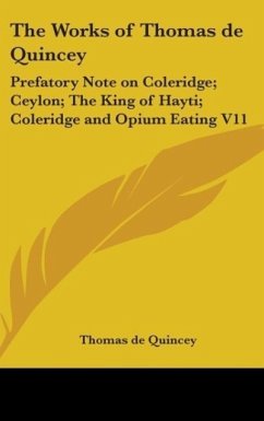 Cover The Works Of Thomas De Quincey