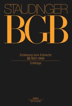 Einleitung zum Erbrecht; §§ 1922-1966 - Staudinger, Julius von