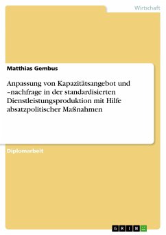 Anpassung von Kapazitätsangebot und ¿nachfrage in der standardisierten Dienstleistungsproduktion mit Hilfe absatzpolitischer Maßnahmen - Gembus, Matthias