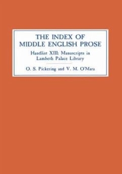 The Index of Middle English Prose - Pickering, Oliver S; O'Mara, Veronica