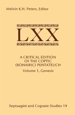 A Critical Edition of the Coptic (Bohairic) Pentateuch