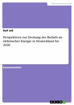 Perspektiven zur Deckung des Bedarfs an elektrischer Energie in Deutschland bis 2020 - Jeß, Ralf