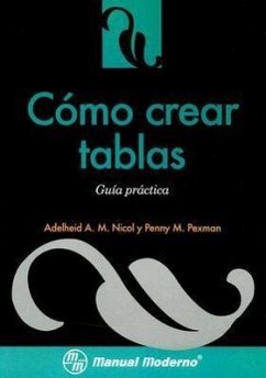 Como Crear Tablas: Guia Practica - Nicol, Adelheid A. M.; Pexman, Penny M.