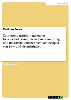 Zuordnung gemischt genutzter Gegenstände zum Unternehmen aus ertrag- und umsatzsteuerlicher Sicht am Beispiel von Pkw und Grundstücken - Cadek, Matthias