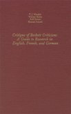 Critique of Beckett Criticism: [A a Guide to Research in English, French and German