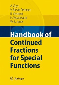Handbook of Continued Fractions for Special Functions - Waadeland, Haakon; Cuyt, Annie A. M.; Petersen, Vigdis; Jones, William B.; Verdonk, Brigitte