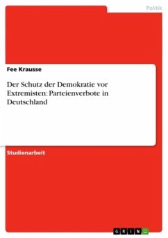 Der Schutz der Demokratie vor Extremisten: Parteienverbote in Deutschland Der Schutz der Demokratie vor Extremisten: Parteienverbote in Deutschland