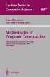 Mathematics of Program Construction - Bild 1