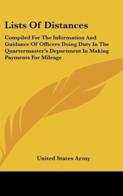 Lists Of Distances - United States Army