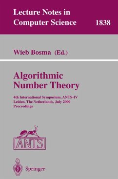 Algorithmic Number Theory - Bosma, Wieb (ed.)