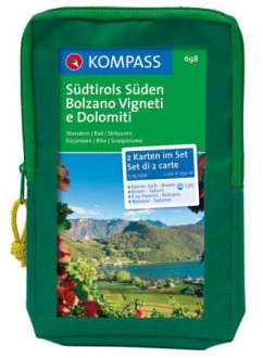 Cover Kompass Karte Südtirols Süden. Bolzano Vigneti e Dolomiti, 2 Bl. m. Naturführer Wiesenblumen