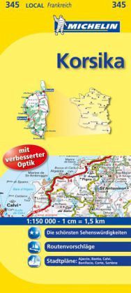 Michelin Karte Korsika. Corse-du-Sud, Haute-Corse Michelin Karte Korsika. Corse-du-Sud, Haute-Corse