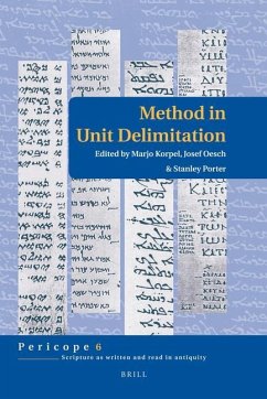 Method in Unit Delimitation - Korpel, M C a; Oesch, Joseph; Porter, Stanley E