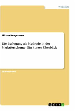 Die Befragung als Methode in der Marktforschung - Ein kurzer Überblick