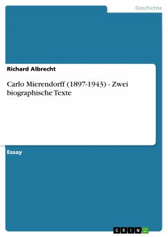 Carlo Mierendorff (1897-1943) - Zwei biographische Texte - Albrecht, Richard