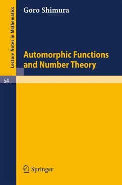 Automorphic Functions and Number Theory - Shimura, Goro
