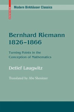 Bernhard Riemann 1826-1866 - Laugwitz, Detlef