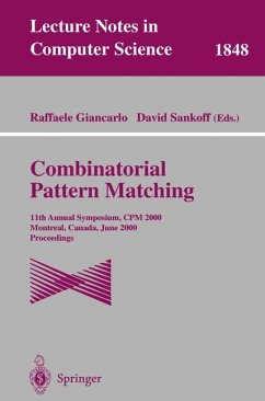 Combinatorial Pattern Matching - Giancarlo, Raffaele / Sankoff, David (eds.)
