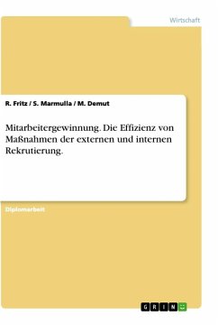 Mitarbeitergewinnung. Die Effizienz von Maßnahmen der externen und internen Rekrutierung. - Fritz, R.;Demut, M.;Marmulla, S.