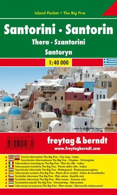 Santorin, Island Pocket, Autokarte 1:40.000. Santorini. Thera; Szantorini; Santoryn