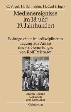 Medienereignisse im 18. und 19. Jahrhundert - Vogel, Christine / Schneider, Herbert / Carl, Horst (Hrsg.)