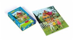 Pippi Puzzle (Kinderpuzzle), Pippi, Annika und Tommy vor Villa Kunterbunt