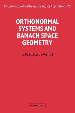 Orthonormal Systems and Banach Space Geometry - Pietsch, Albrecht; Wenzel, Jorg; Wenzel, J. Rg