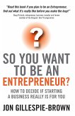 So You Want to Be an Entrepreneur