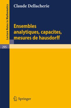 Ensembles Analytiques, Capacites, Mesures de Hausdorff - Dellacherie, C.