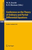 Conference on the Theory of Ordinary and Partial Differential Equations