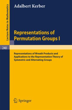 Representations of Permutation Groups I - Kerber, A.