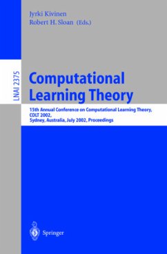 Computational Learning Theory - Kivinen, Jyrki / Sloan, Robert H. (eds.)