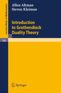 Introduction to Grothendieck Duality Theory - Altman, Allen;Kleiman, Steven