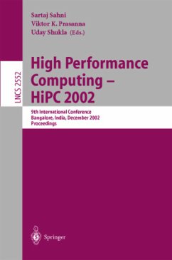 High Performance Computing - HiPC 2002 - Sahni , Sartaj / Prasanna, Viktor K. / Shukla, Uday (eds.)